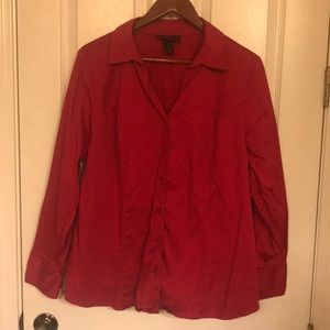 2/$20 Lane Bryant full button long sleeve blouse